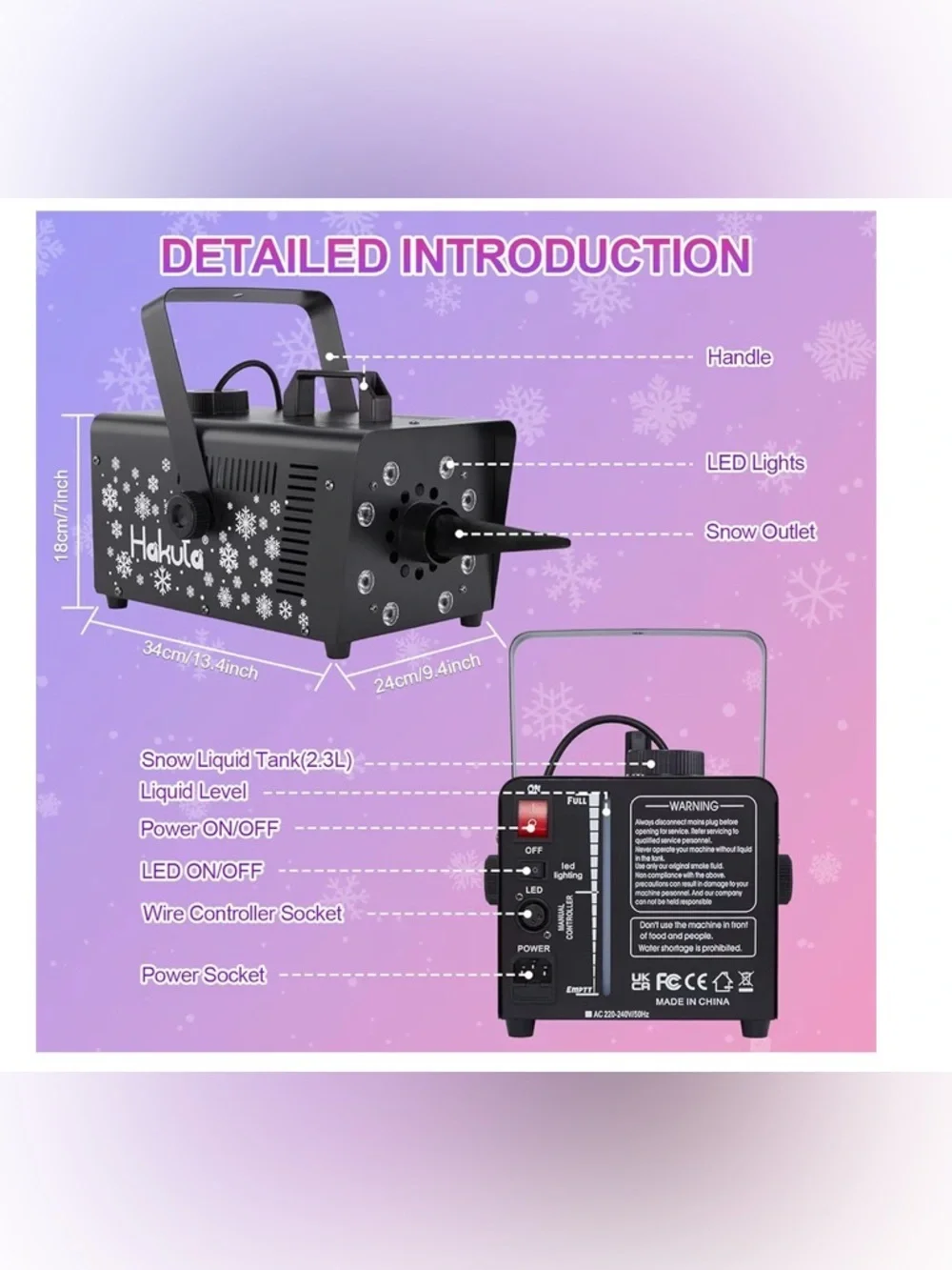 Hakuta Snow Machine BRAND NEW